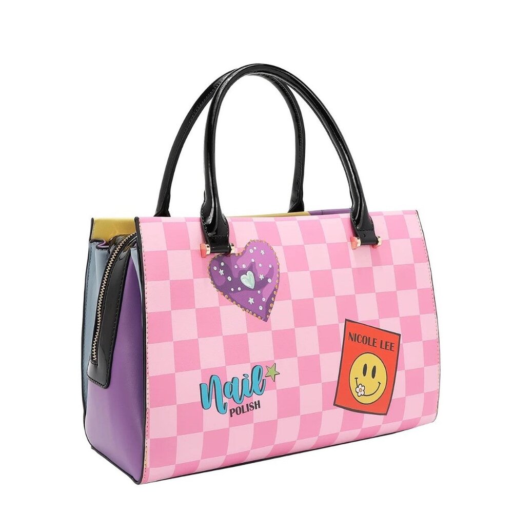 Authentic Nicole Lee USA "Nail Polish" Satchel - Picture 10 of 12